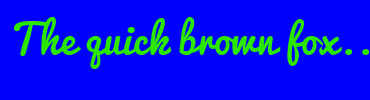 Image with Font Color 2CE700 and Background Color 0000FF
